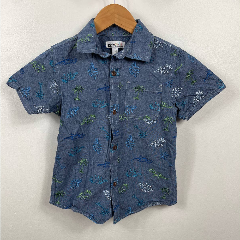 Kids Headquarters Button Down Shirt Little Boys Size 5